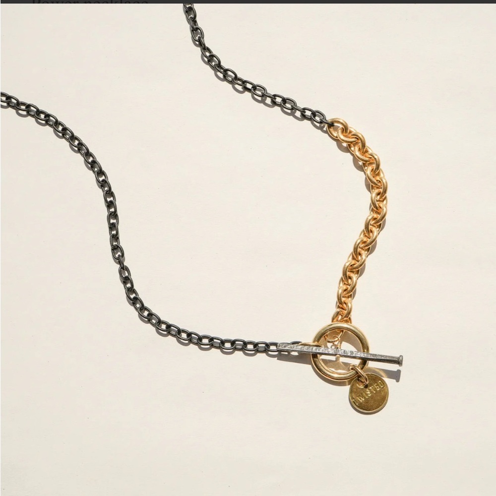 Twisted Silver Power Necklace - Picture 2 of 4